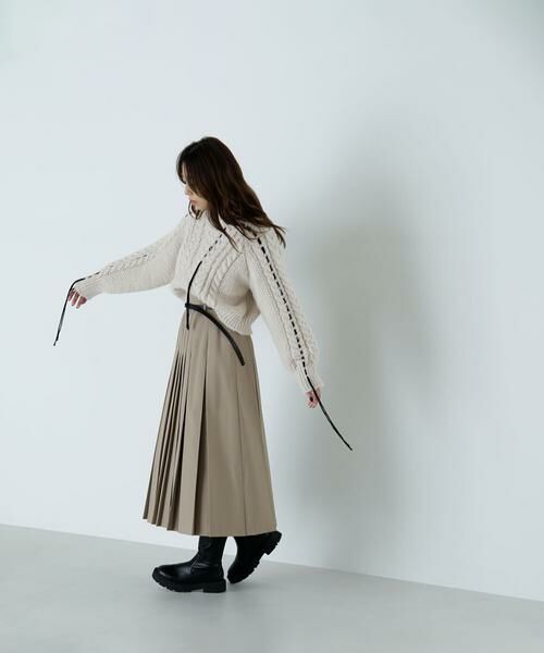 ＊＊NATURAL BEAUTY BASIC / ナチュラルビューティーベーシック ニット・セーター | ステッチケーブルニット　24AW | 詳細19