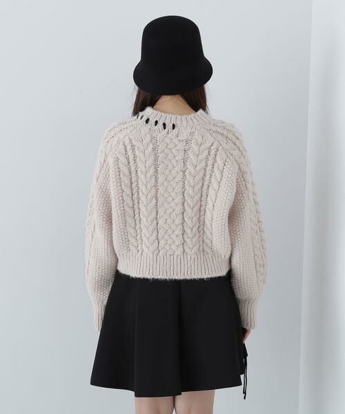 ＊＊NATURAL BEAUTY BASIC / ナチュラルビューティーベーシック ニット・セーター | ステッチケーブルニット　24AW | 詳細21