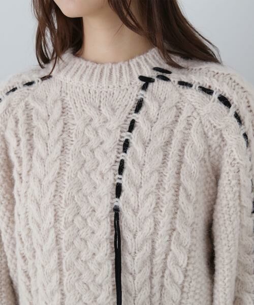 ＊＊NATURAL BEAUTY BASIC / ナチュラルビューティーベーシック ニット・セーター | ステッチケーブルニット　24AW | 詳細22