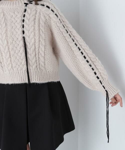 ＊＊NATURAL BEAUTY BASIC / ナチュラルビューティーベーシック ニット・セーター | ステッチケーブルニット　24AW | 詳細23