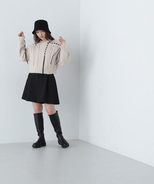 ＊＊NATURAL BEAUTY BASIC / ナチュラルビューティーベーシック ニット・セーター | ステッチケーブルニット　24AW | 詳細11