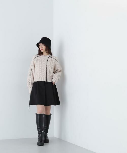＊＊NATURAL BEAUTY BASIC / ナチュラルビューティーベーシック ニット・セーター | ステッチケーブルニット　24AW | 詳細17