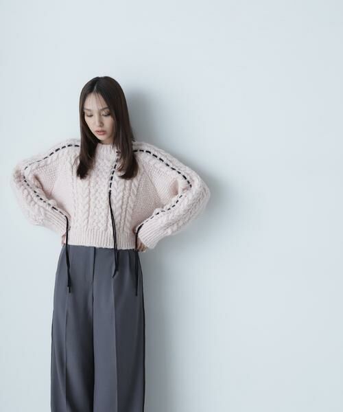 ＊＊NATURAL BEAUTY BASIC / ナチュラルビューティーベーシック ニット・セーター | ステッチケーブルニット　24AW | 詳細27