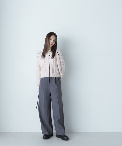 ＊＊NATURAL BEAUTY BASIC / ナチュラルビューティーベーシック ニット・セーター | ステッチケーブルニット　24AW | 詳細28