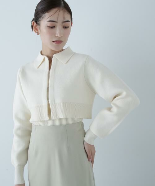 ＊＊NATURAL BEAUTY BASIC / ナチュラルビューティーベーシック カーディガン・ボレロ | 襟付ホックカーデセット | 詳細3