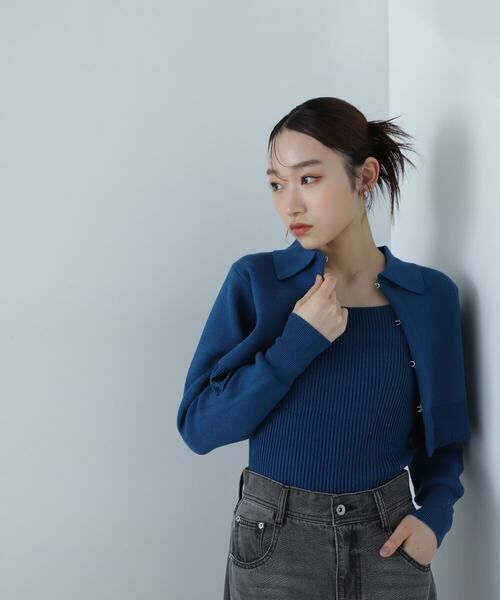 ＊＊NATURAL BEAUTY BASIC / ナチュラルビューティーベーシック カーディガン・ボレロ | 襟付ホックカーデセット | 詳細13