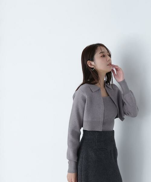 ＊＊NATURAL BEAUTY BASIC / ナチュラルビューティーベーシック カーディガン・ボレロ | 襟付ホックカーデセット | 詳細25