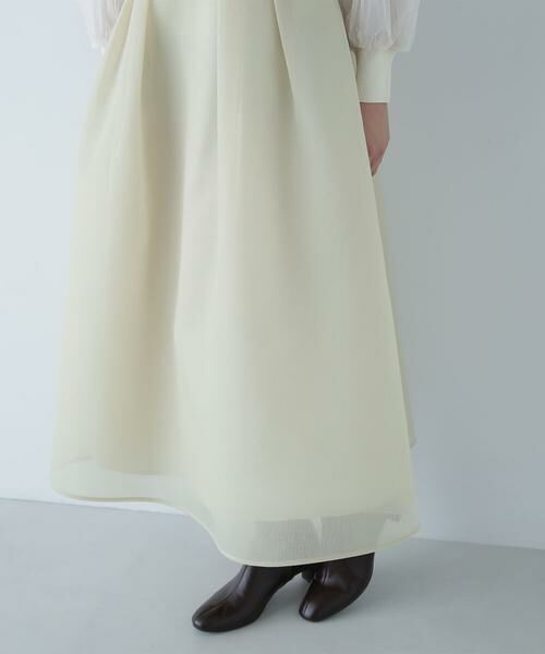 ＊＊NATURAL BEAUTY BASIC / ナチュラルビューティーベーシック スカート | シアーボリュームフレアスカート | 詳細12