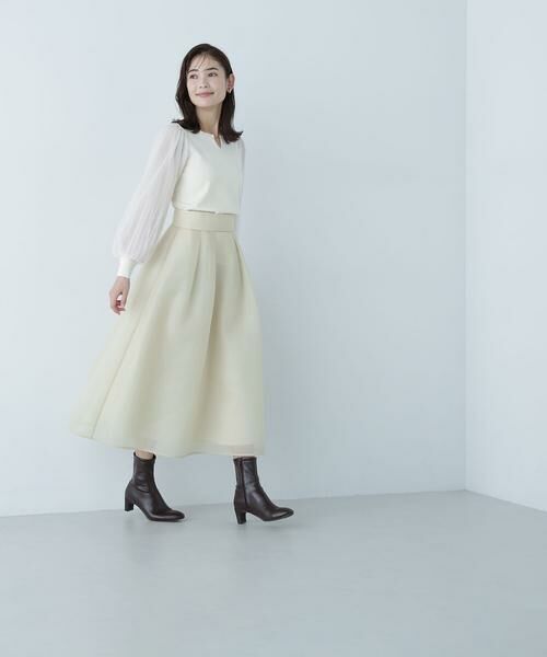 ＊＊NATURAL BEAUTY BASIC / ナチュラルビューティーベーシック スカート | シアーボリュームフレアスカート | 詳細4