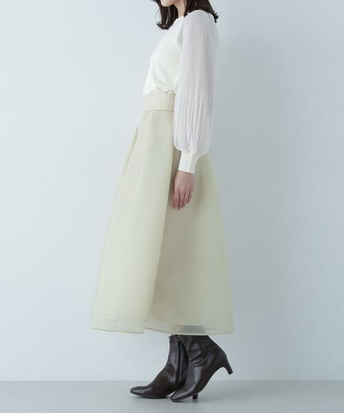 ＊＊NATURAL BEAUTY BASIC / ナチュラルビューティーベーシック スカート | シアーボリュームフレアスカート | 詳細8