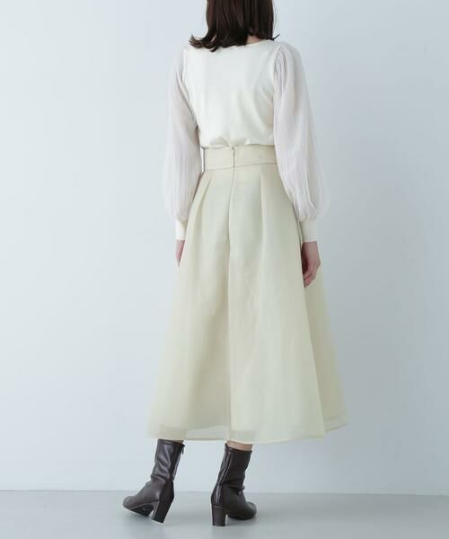 ＊＊NATURAL BEAUTY BASIC / ナチュラルビューティーベーシック スカート | シアーボリュームフレアスカート | 詳細9