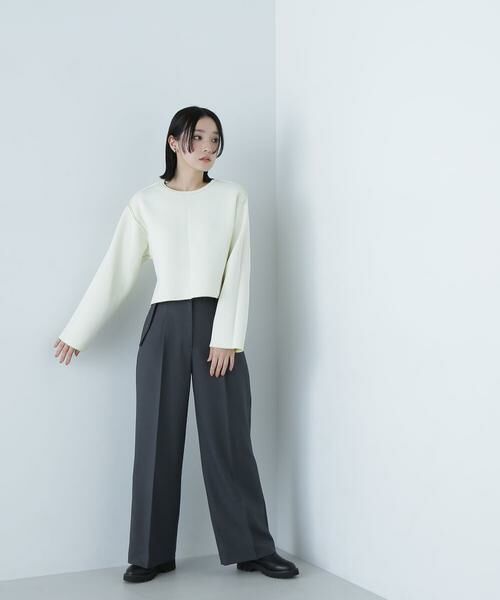 BARNEYS NEW YORK - obli バイカラーニット　ベージュ バーニーズニューヨーク ニットセーター M（即決☆イタリア製