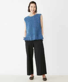 NEMIKA / ネミカ テーラードジャケット | フリンジ付きニットベスト