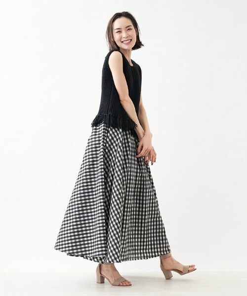 NEMIKA / ネミカ テーラードジャケット | フリンジ付きニットベスト | 詳細10