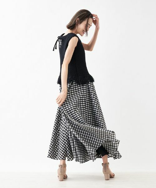 NEMIKA / ネミカ テーラードジャケット | フリンジ付きニットベスト | 詳細11