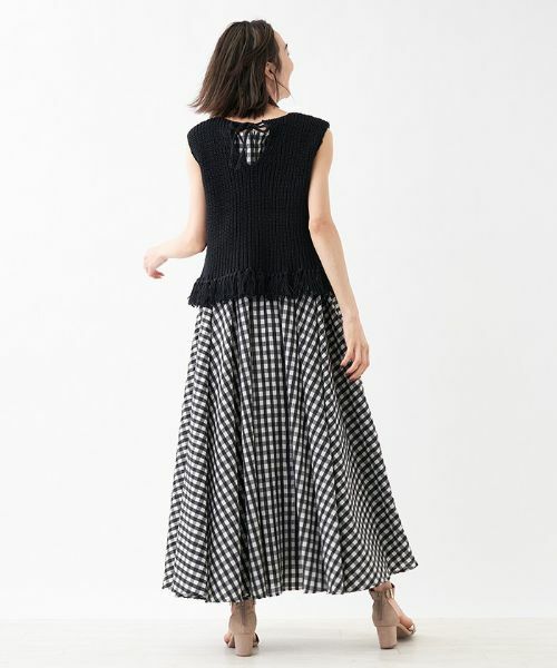 NEMIKA / ネミカ テーラードジャケット | フリンジ付きニットベスト | 詳細12