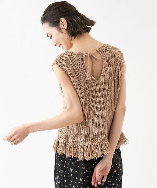 NEMIKA / ネミカ テーラードジャケット | フリンジ付きニットベスト | 詳細19