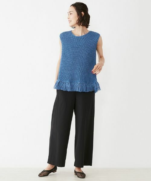 NEMIKA / ネミカ テーラードジャケット | フリンジ付きニットベスト | 詳細5