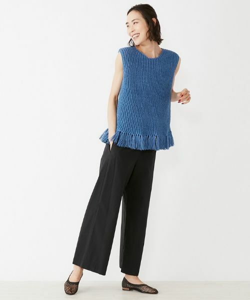 NEMIKA / ネミカ テーラードジャケット | フリンジ付きニットベスト | 詳細8