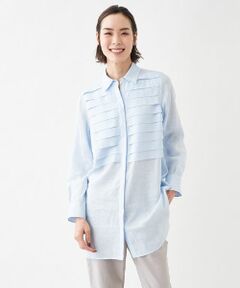 NEMIKA / ネミカ シャツ・ブラウス | タックデザイン麻ブラウス