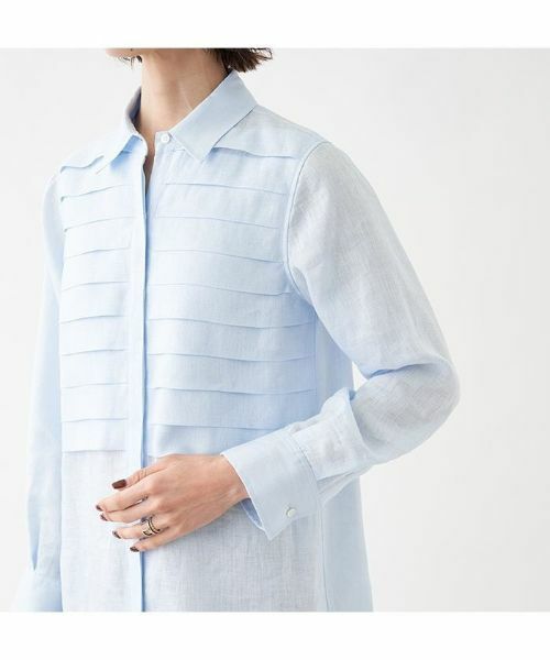 NEMIKA / ネミカ シャツ・ブラウス | タックデザイン麻ブラウス | 詳細13