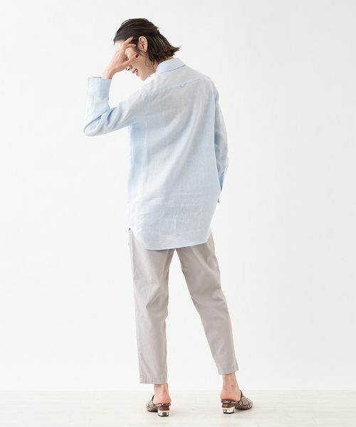 NEMIKA / ネミカ シャツ・ブラウス | タックデザイン麻ブラウス | 詳細7