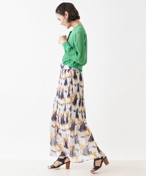 NEMIKA / ネミカ ミニ・ひざ丈スカート | アート柄シフォンプリーツロングスカート | 詳細2