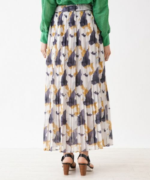 NEMIKA / ネミカ ミニ・ひざ丈スカート | アート柄シフォンプリーツロングスカート | 詳細6