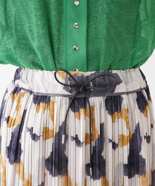 NEMIKA / ネミカ ミニ・ひざ丈スカート | アート柄シフォンプリーツロングスカート | 詳細7