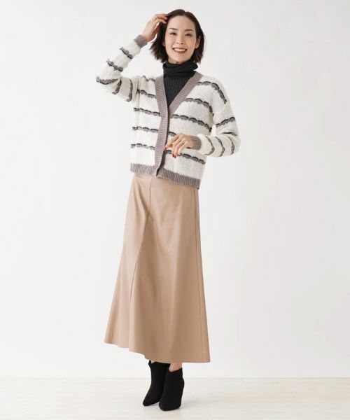 NEMIKA / ネミカ カーディガン・ボレロ | ボーダーVネックニットカーディガン【Kangra】 | 詳細11