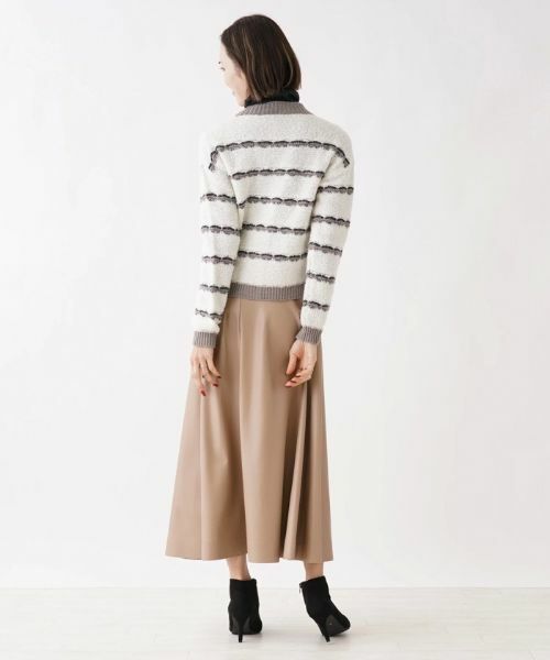 NEMIKA / ネミカ カーディガン・ボレロ | ボーダーVネックニットカーディガン【Kangra】 | 詳細13