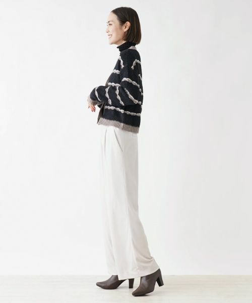 NEMIKA / ネミカ カーディガン・ボレロ | ボーダーVネックニットカーディガン【Kangra】 | 詳細2