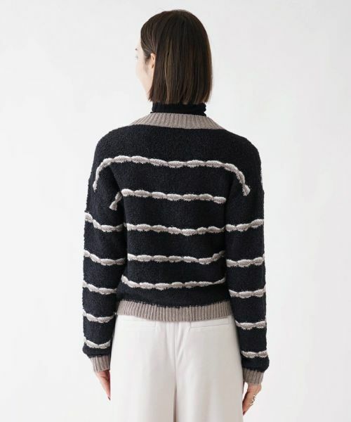 NEMIKA / ネミカ カーディガン・ボレロ | ボーダーVネックニットカーディガン【Kangra】 | 詳細6