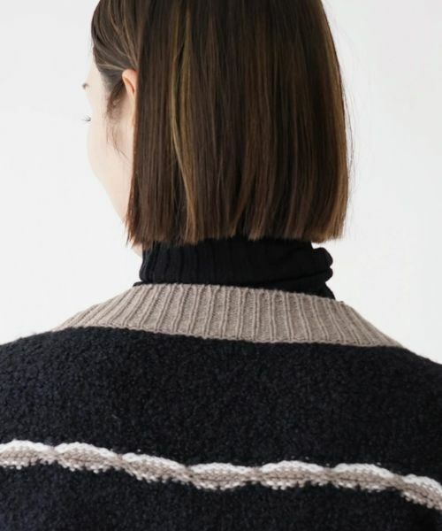 NEMIKA / ネミカ カーディガン・ボレロ | ボーダーVネックニットカーディガン【Kangra】 | 詳細8