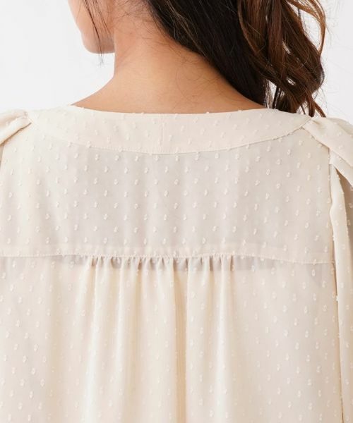 NEMIKA / ネミカ シャツ・ブラウス | ドット風フリルキーネックブラウス【NEMIKA】 | 詳細11