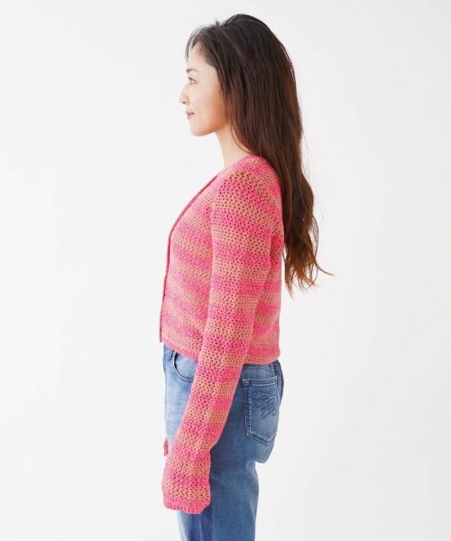 NEMIKA / ネミカ カーディガン・ボレロ | カギ針編みVネックボーダーカーディガン【RAG&BONE】 | 詳細5