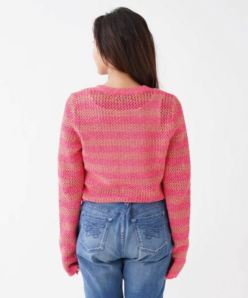 NEMIKA / ネミカ カーディガン・ボレロ | カギ針編みVネックボーダーカーディガン【RAG&BONE】 | 詳細6