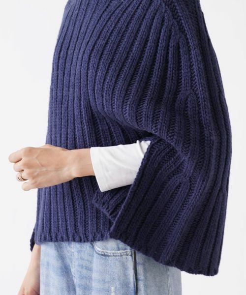 NEMIKA / ネミカ その他小物 | リブ編みニットケープ【NEMIKA】 | 詳細9