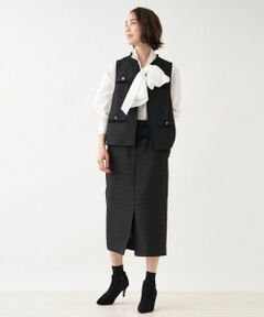 NEMIKA / ネミカ ミニ・ひざ丈スカート | 【セットアップ対応】ラメツイードタイトスカート【NEMIKA】