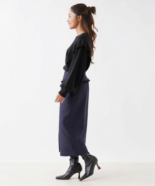 NEMIKA / ネミカ ミニ・ひざ丈スカート | 【セットアップ対応】ラメツイードタイトスカート【NEMIKA】 | 詳細2