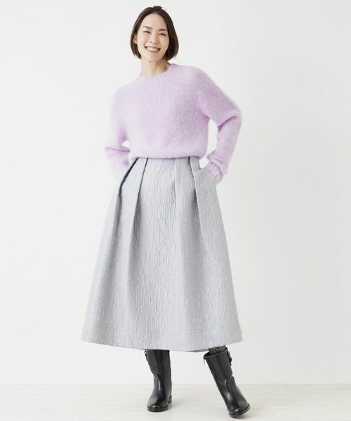 NEMIKA / ネミカ ミニ・ひざ丈スカート | キルティング風フレアスカート【NEMIKA】 | 詳細1