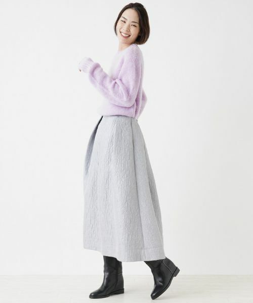 NEMIKA / ネミカ ミニ・ひざ丈スカート | キルティング風フレアスカート【NEMIKA】 | 詳細2