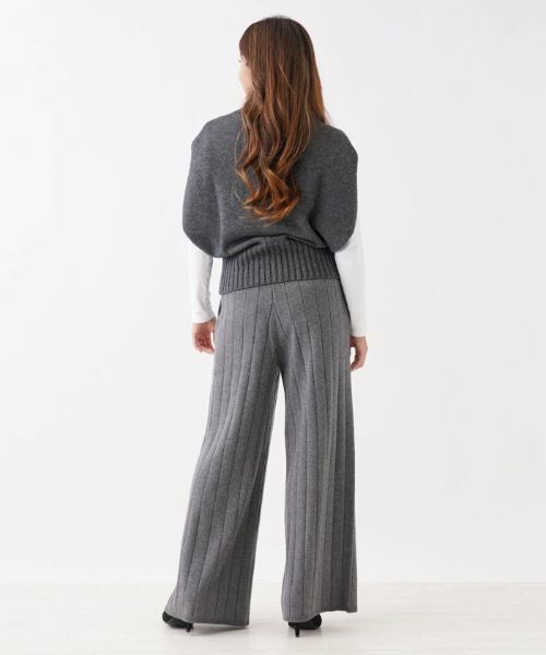 NEMIKA / ネミカ その他パンツ | リブニットワイドパンツ【SACRA】 | 詳細3