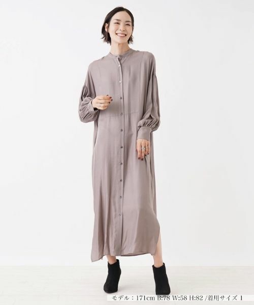 NEMIKA / ネミカ ドレス | ギャザースリーブワンピース【SACRA】 | 詳細1