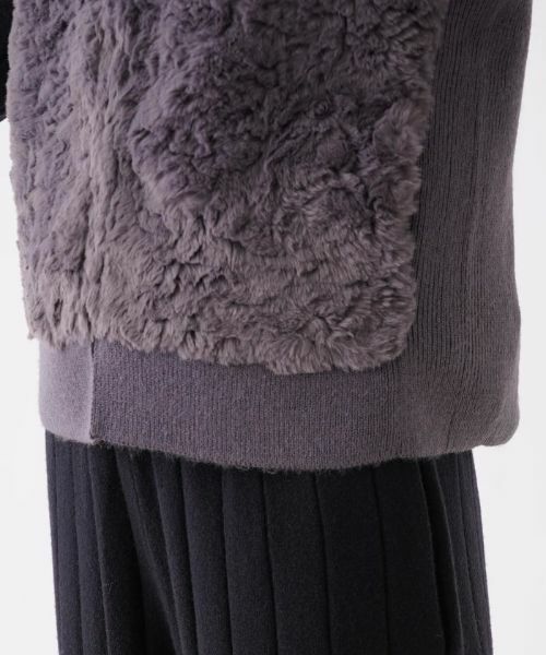 NEMIKA / ネミカ テーラードジャケット | ボア切替ニットベスト【NEMIKA】 | 詳細10
