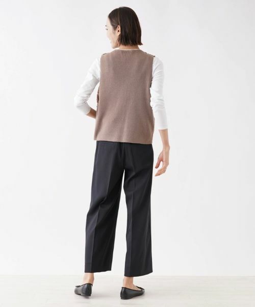 NEMIKA / ネミカ テーラードジャケット | ボア切替ニットベスト【NEMIKA】 | 詳細14