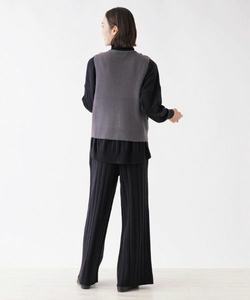NEMIKA / ネミカ テーラードジャケット | ボア切替ニットベスト【NEMIKA】 | 詳細3