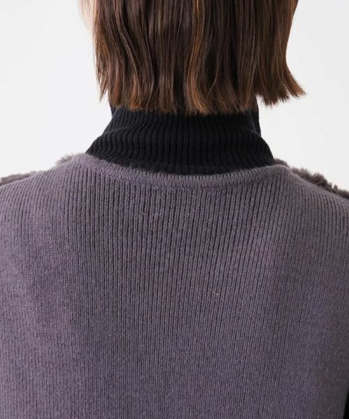 NEMIKA / ネミカ テーラードジャケット | ボア切替ニットベスト【NEMIKA】 | 詳細8