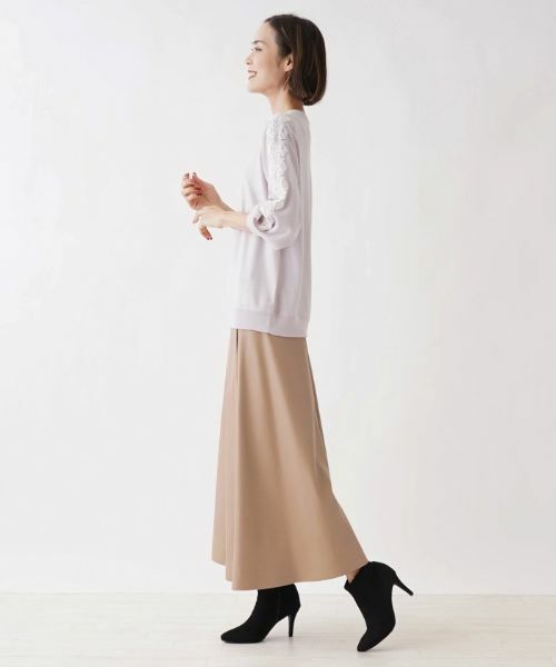 NEMIKA / ネミカ ニット・セーター | レーススリーブクルーネックニット【NEMIKA】 | 詳細5