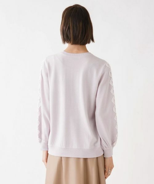 NEMIKA / ネミカ ニット・セーター | レーススリーブクルーネックニット【NEMIKA】 | 詳細9